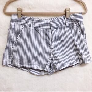 Uniqlo Blue & White Striped Pocket Chic Shorts
